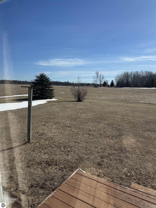 view of yard featuring a rural view