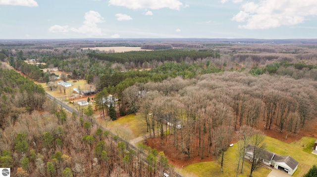 bird's eye view with a rural view