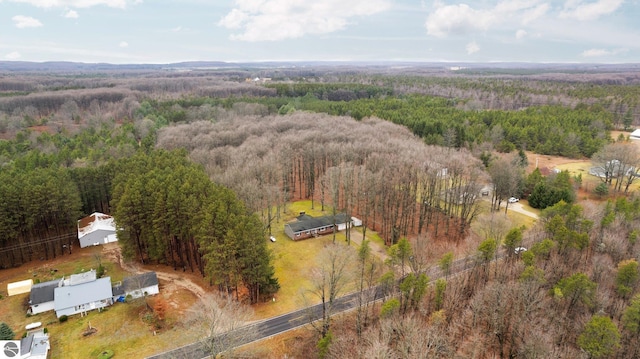 bird's eye view with a forest view