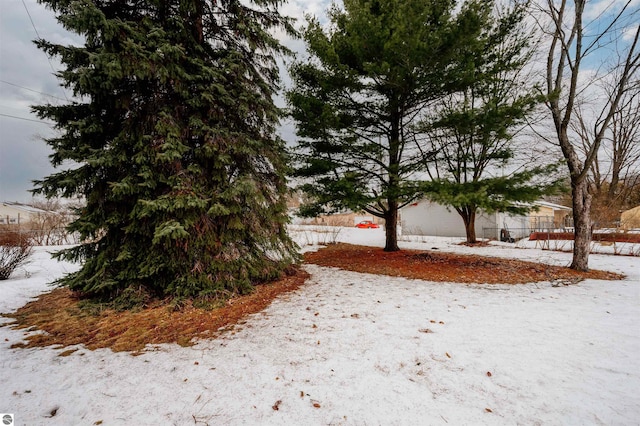 view of snowy yard