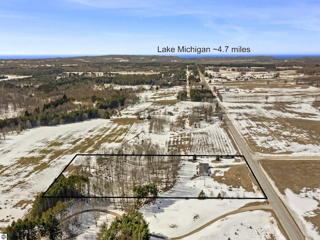 view of snowy aerial view