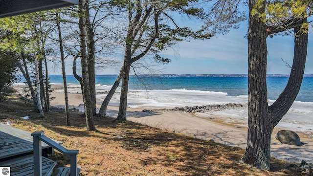 water view with a beach view