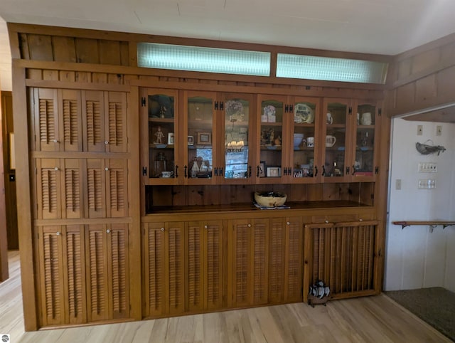 interior space featuring light wood-style floors