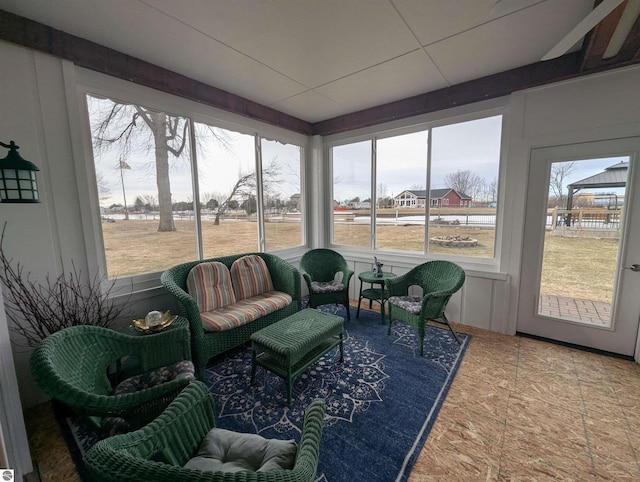 view of sunroom