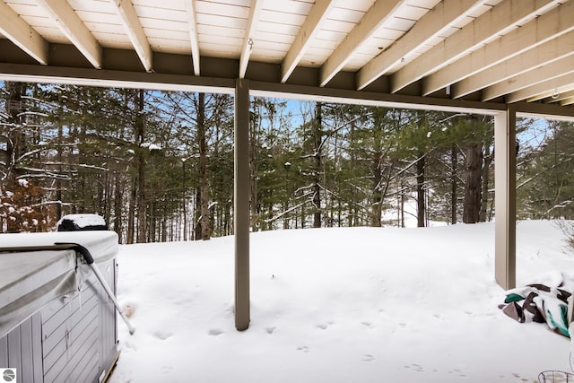 view of snowy yard