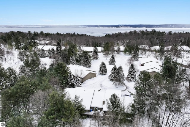 view of snowy aerial view