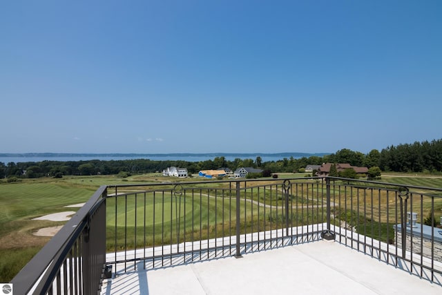 balcony with a rural view