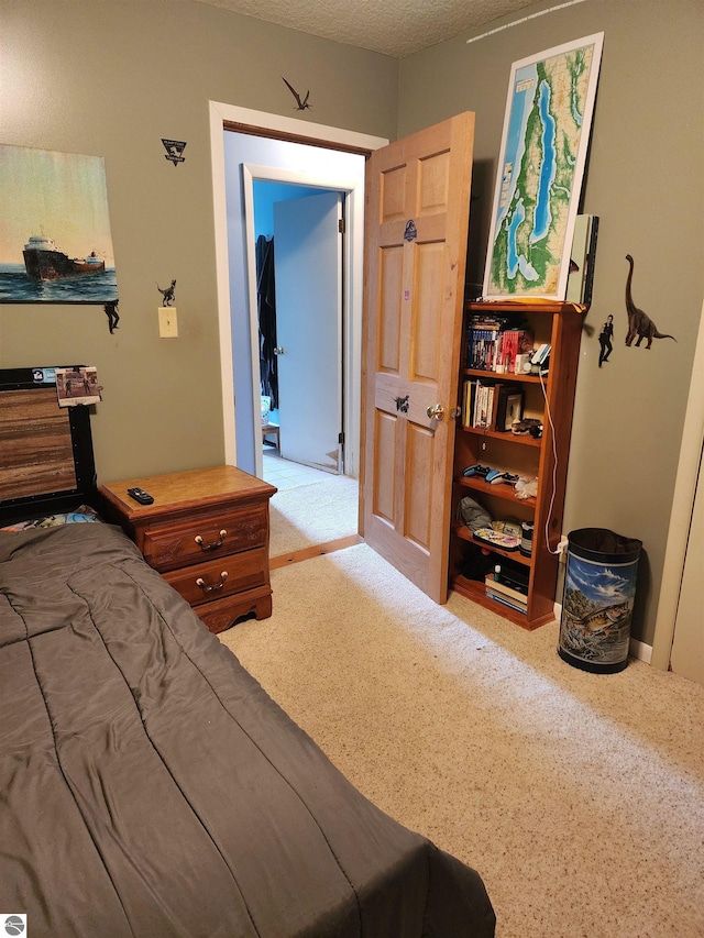 bedroom with a textured ceiling