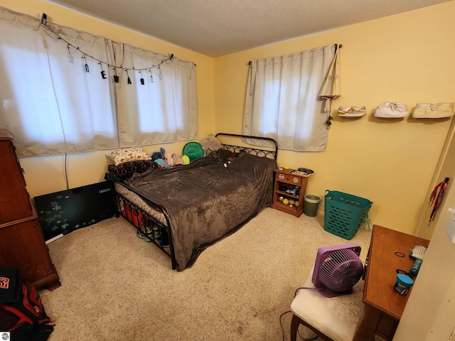 bedroom with a textured ceiling