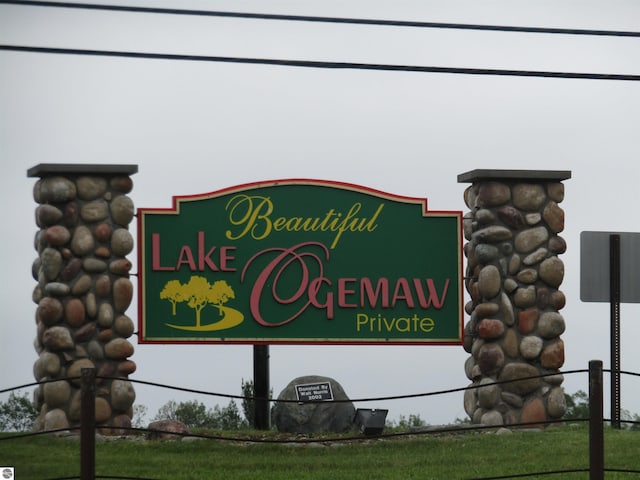 view of community sign