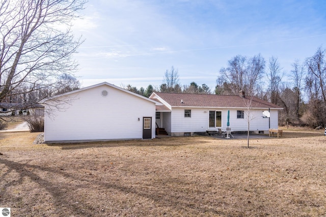 back of property with entry steps