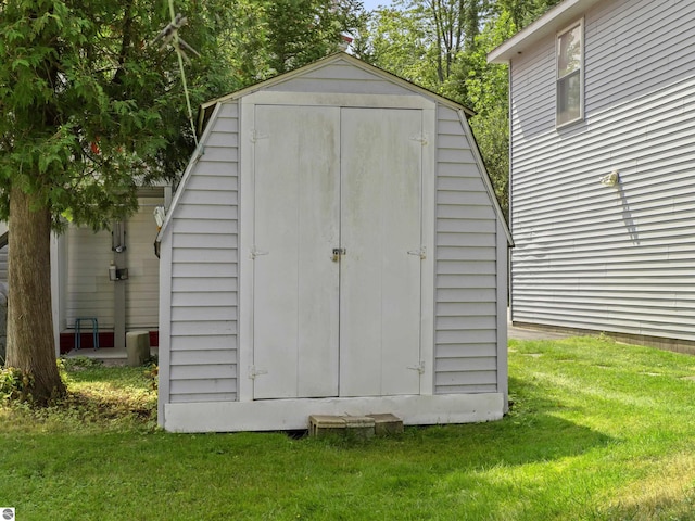 view of shed