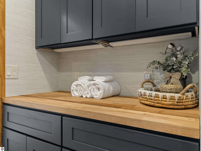 interior details featuring decorative backsplash