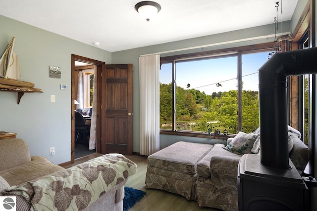 bedroom with wood finished floors