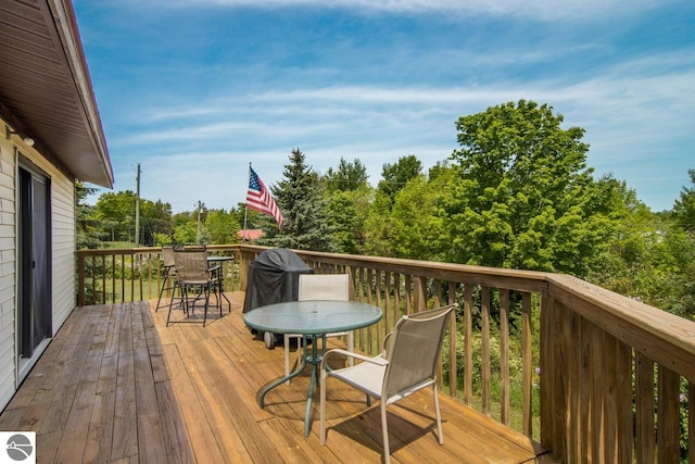 view of wooden deck