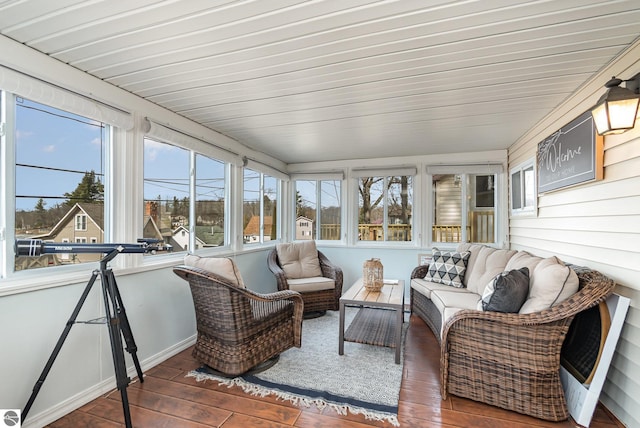 sunroom with a healthy amount of sunlight