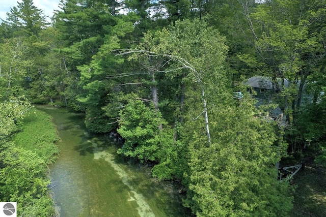 aerial view with a forest view