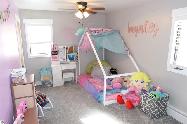 5661 Golfridge Rd, Alma, MI 48801 - carpeted bedroom with ceiling fan