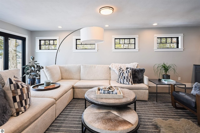 5568 Lakeview Dr, Interlochen, MI 49643 - living area featuring recessed lighting