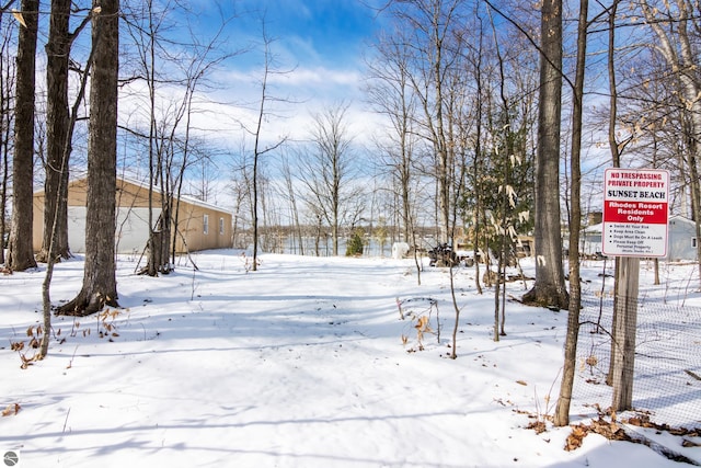 view of snowy yard