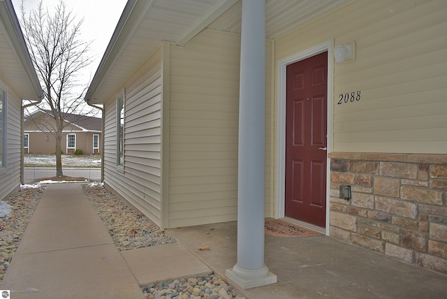 view of exterior entry