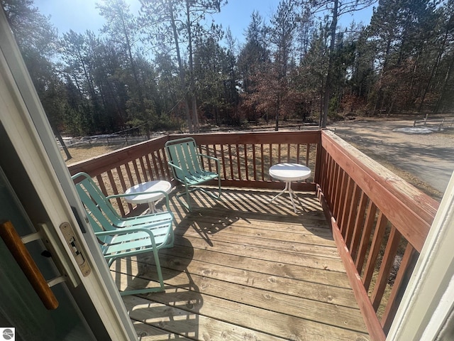 view of wooden terrace