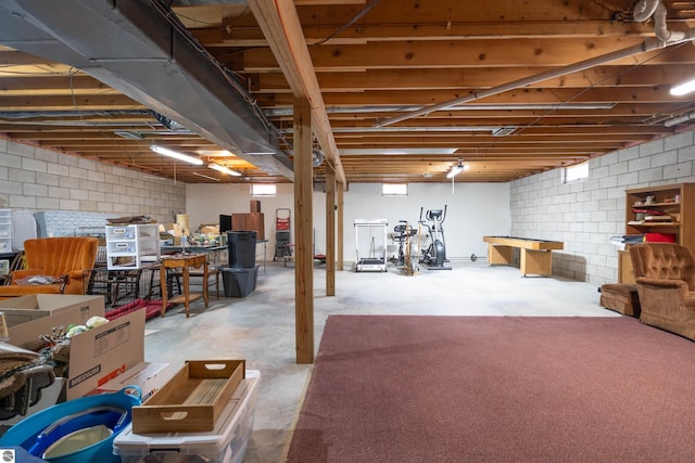 view of basement