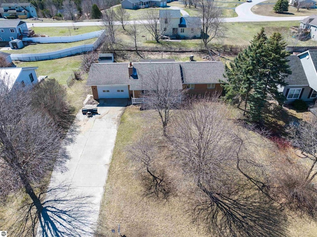 drone / aerial view with a residential view