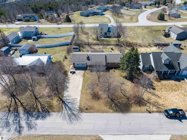 bird's eye view with a residential view