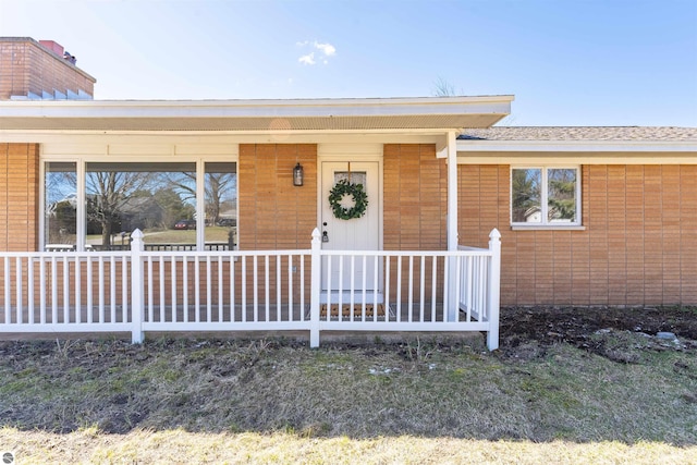 view of front of property with covered porch