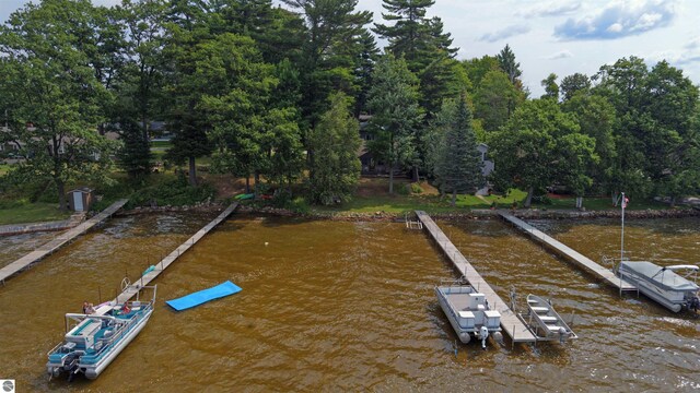 160 White Birch Ln, Cadillac, MI 49601 - view of dock featuring a water view