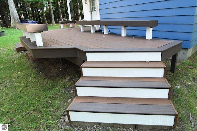 160 White Birch Ln, Cadillac, MI 49601 - view of wooden terrace