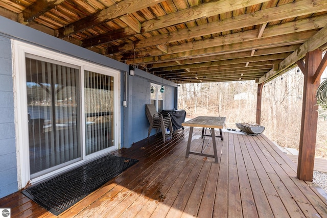 9701 S Lake Station Ave, Lake, MI 48632 - view of wooden terrace