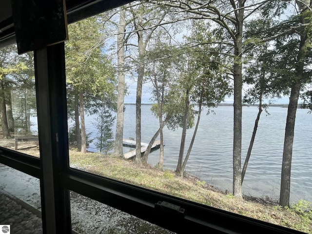 dock featuring a water view