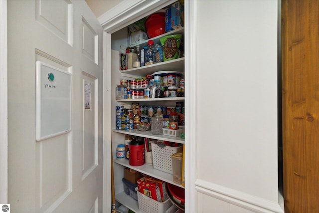 view of pantry