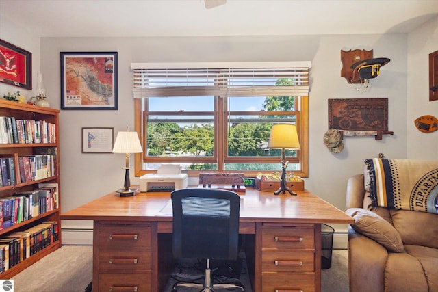 view of home office