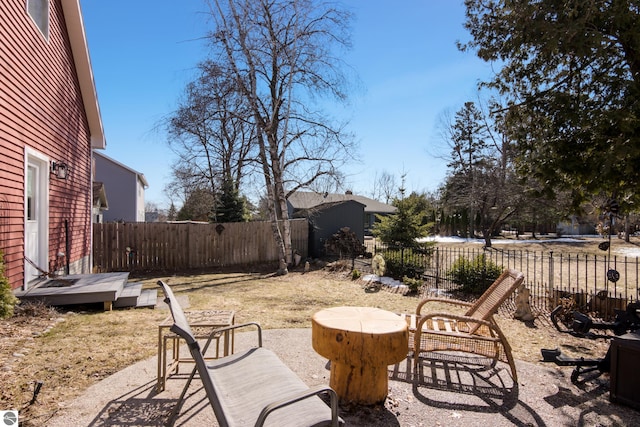 view of patio / terrace featuring a fenced backyard