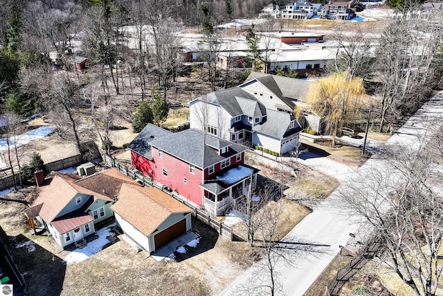 aerial perspective of suburban area
