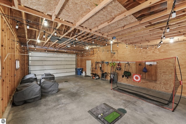 800 Evart St, Cadillac, MI 49601 - garage with wood walls