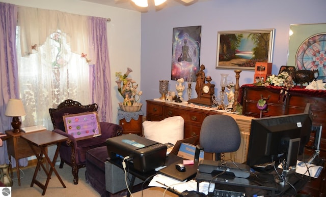 102 James Sq, Roscommon, MI 48653 - home office with a ceiling fan