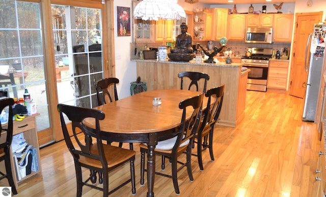 102 James Sq, Roscommon, MI 48653 - dining space featuring light wood finished floors and plenty of natural light