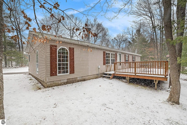 view of front of house featuring a deck