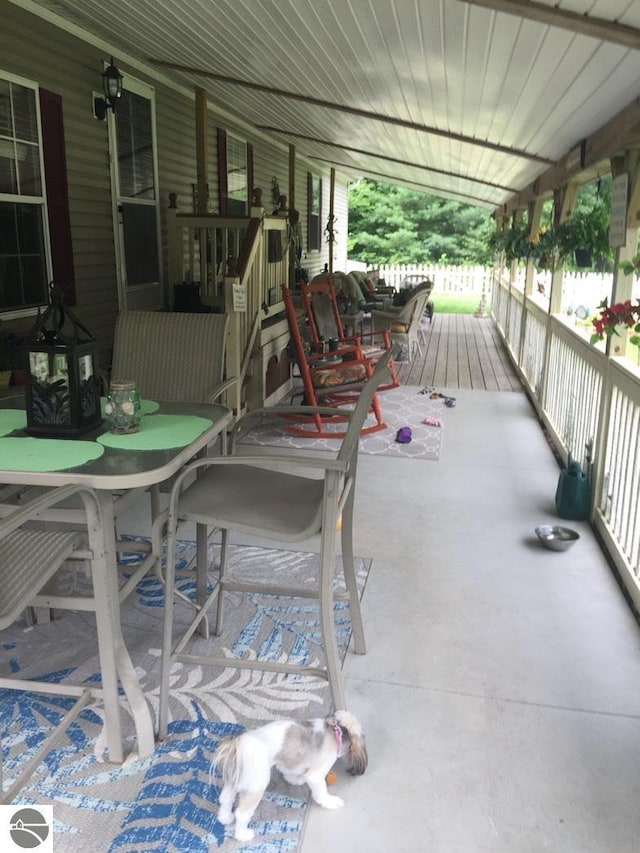 view of patio with a porch