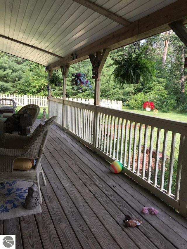 view of wooden terrace