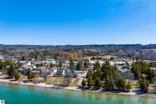 112 N Benzie Blvd, Beulah, MI 49617 - bird's eye view with a residential view and a water view