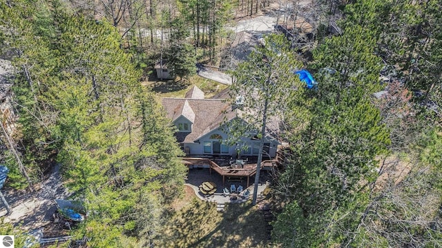 10334 N Twin Lake Rd NE, Mancelona, MI 49659 - aerial view of property and surrounding area