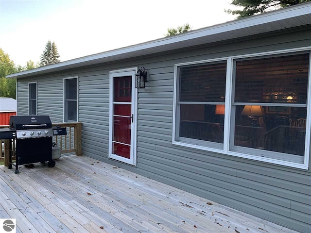deck with grilling area