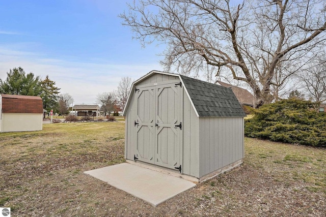 view of shed