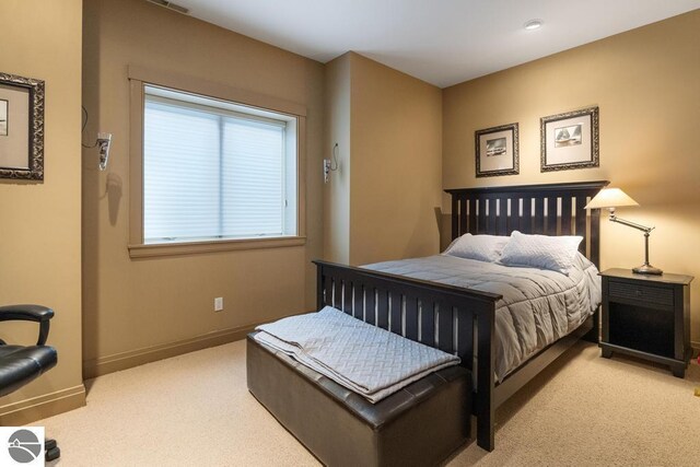 6579 Woods Creek Dr, Charlevoix, MI 49720 - bedroom with light carpet and baseboards
