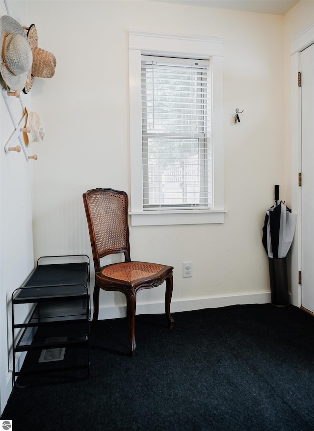 living area with baseboards